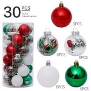 Dvkptbk Christmas Decorations 30PCS Christmas Ball Baubles Party Christmas Tree Decorations Hanging Ornament Decor Green